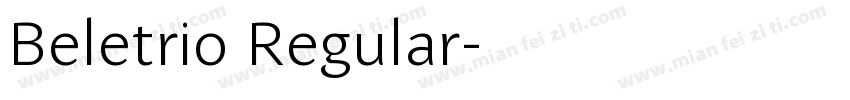 Beletrio Regular字体转换